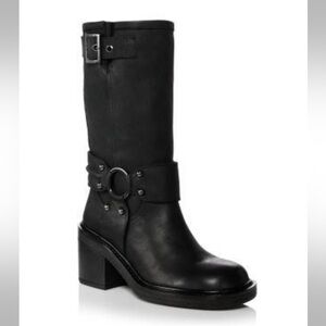 OBO~ AQUA Women's Buckled Block Heel Moto Boots - Exclusive